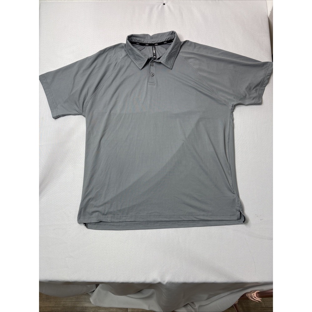 LEG3ND Inspire Golf Polo Shirt Mens XL Gray Short Sleeve Stretch Performance